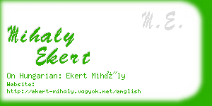 mihaly ekert business card